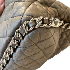 The Ultimate Collector’s Grail: CHANEL Airport Shoulder Bag in Elephant Grey with Silver Hardware