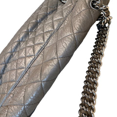 The Ultimate Collector’s Grail: CHANEL Airport Shoulder Bag in Elephant Grey with Silver Hardware