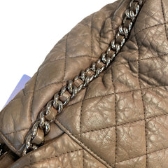 The Ultimate Collector’s Grail: CHANEL Airport Shoulder Bag in Elephant Grey with Silver Hardware