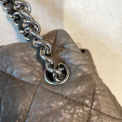 The Ultimate Collector’s Grail: CHANEL Airport Shoulder Bag in Elephant Grey with Silver Hardware
