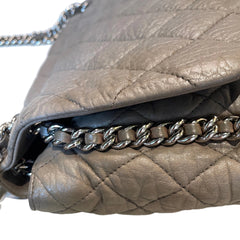 The Ultimate Collector’s Grail: CHANEL Airport Shoulder Bag in Elephant Grey with Silver Hardware
