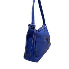 Rare Collector Piece: Chrome Hearts Blue Samurai Bag with Aged Hardware
