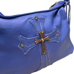 Rare Collector Piece: Chrome Hearts Blue Samurai Bag with Aged Hardware