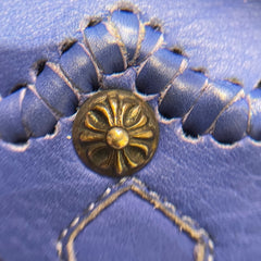 Rare Collector Piece: Chrome Hearts Blue Samurai Bag with Aged Hardware