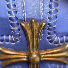 Rare Collector Piece: Chrome Hearts Blue Samurai Bag with Aged Hardware