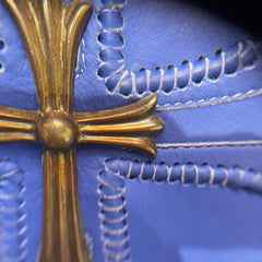 Rare Collector Piece: Chrome Hearts Blue Samurai Bag with Aged Hardware