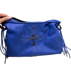 Rare Collector Piece: Chrome Hearts Blue Samurai Bag with Aged Hardware