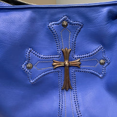Rare Collector Piece: Chrome Hearts Blue Samurai Bag with Aged Hardware