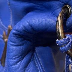 Rare Collector Piece: Chrome Hearts Blue Samurai Bag with Aged Hardware