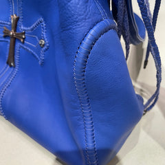 Rare Collector Piece: Chrome Hearts Blue Samurai Bag with Aged Hardware