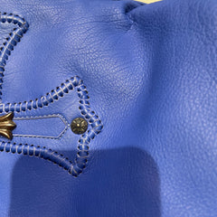Rare Collector Piece: Chrome Hearts Blue Samurai Bag with Aged Hardware