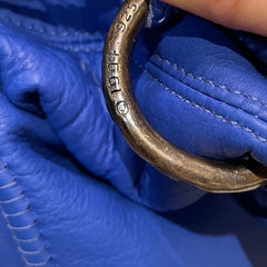 Rare Collector Piece: Chrome Hearts Blue Samurai Bag with Aged Hardware