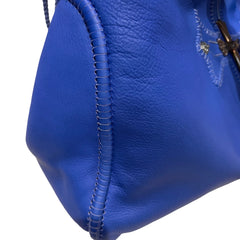 Rare Collector Piece: Chrome Hearts Blue Samurai Bag with Aged Hardware