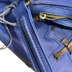 Rare Collector Piece: Chrome Hearts Blue Samurai Bag with Aged Hardware