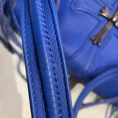 Rare Collector Piece: Chrome Hearts Blue Samurai Bag with Aged Hardware