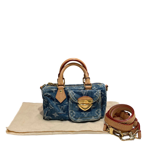 Compact Collector Icon: Louis Vuitton Denim Speedy Nano Crossbody Bag