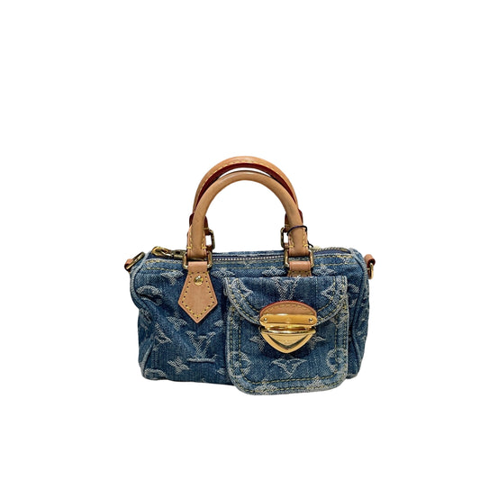 Compact Collector Icon: Louis Vuitton Denim Speedy Nano Crossbody Bag