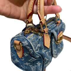 Compact Collector Icon: Louis Vuitton Denim Speedy Nano Crossbody Bag