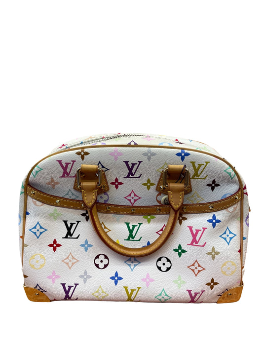 Y2K Collector Essential: Louis Vuitton White Multicolor Top Handle Bag