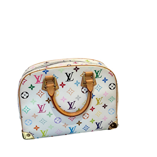 Y2K Collector Essential: Louis Vuitton White Multicolor Top Handle Bag