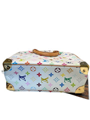 Y2K Collector Essential: Louis Vuitton White Multicolor Top Handle Bag