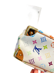Y2K Collector Essential: Louis Vuitton White Multicolor Top Handle Bag