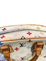 Y2K Collector Essential: Louis Vuitton White Multicolor Top Handle Bag