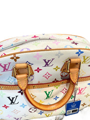 Y2K Collector Essential: Louis Vuitton White Multicolor Top Handle Bag