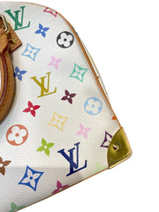 Y2K Collector Essential: Louis Vuitton White Multicolor Top Handle Bag