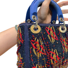 Rare Artist Collaboration: Dior x Jamilla Okubo Limited Fringe Lady Dior Bag