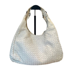 Soft Luxury Essential: Bottega Veneta Cream White Intrecciato Shoulder Tote