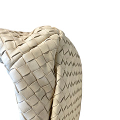 Soft Luxury Essential: Bottega Veneta Cream White Intrecciato Shoulder Tote