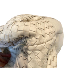 Soft Luxury Essential: Bottega Veneta Cream White Intrecciato Shoulder Tote