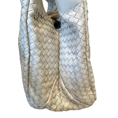 Soft Luxury Essential: Bottega Veneta Cream White Intrecciato Shoulder Tote