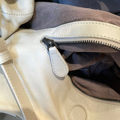 Soft Luxury Essential: Bottega Veneta Cream White Intrecciato Shoulder Tote