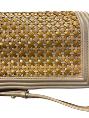 Textural Collector Piece: CHANEL Limited Woven Gold Le Boy Medium Shoulder Bag
