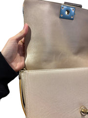 Textural Collector Piece: CHANEL Limited Woven Gold Le Boy Medium Shoulder Bag