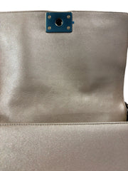 Textural Collector Piece: CHANEL Limited Woven Gold Le Boy Medium Shoulder Bag