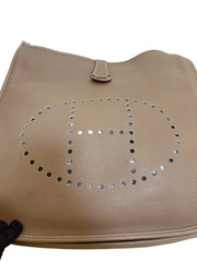 Rare Large Format: Hermès Evelyne 39 in Etoupe with Silver Hardware