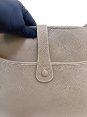 Rare Large Format: Hermès Evelyne 39 in Etoupe with Silver Hardware