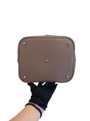 Hermès Picotin Lock 26 GM - Etoupe / Etain Bi-Color (Clemence Leather)