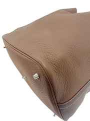 Hermès Picotin Lock 26 GM - Etoupe / Etain Bi-Color (Clemence Leather)