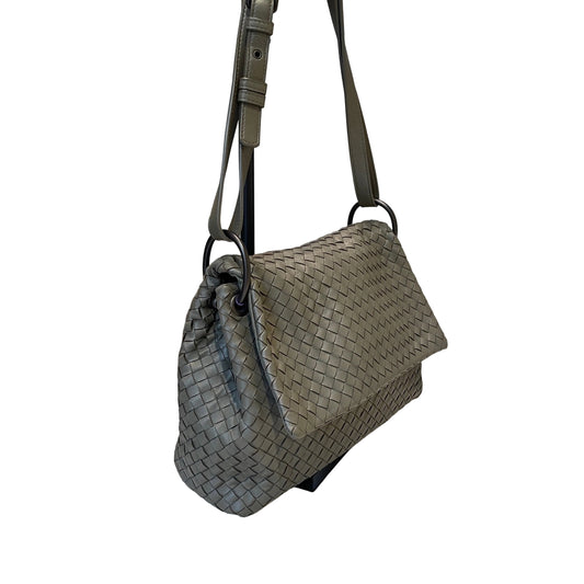 Bottega Veneta Sage Green Messenger Shoulder Bag