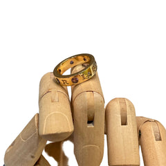 BVLGARI 18K Rose Gold Gem Ring Size 54