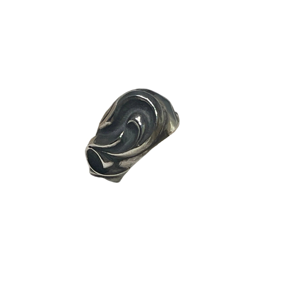 Chrome Hearts Heart Stud Earring Sterling Silver Single Piece Close Up