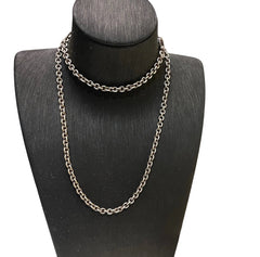 Chrome Hearts NE Chain Necklace with Lobster Clasp - Sterling Silver (60cm / 24")