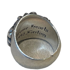Chrome Hearts Keeper Ring - Sterling Silver .925 - Size US 10.25 (EU 63) - Classic Floral Cross Motif