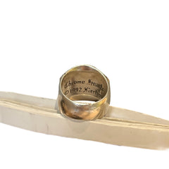 Chrome Hearts Keeper Ring - Sterling Silver .925 - Size US 10.25 (EU 63) - Classic Floral Cross Motif