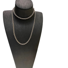 Chrome Hearts NE Chain Necklace with Lobster Clasp - Sterling Silver (60cm / 24")
