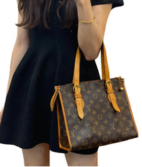 Louis Vuitton Vintage Popincourt Haut Monogram Tote - Golden Ball Zipper (26cm)